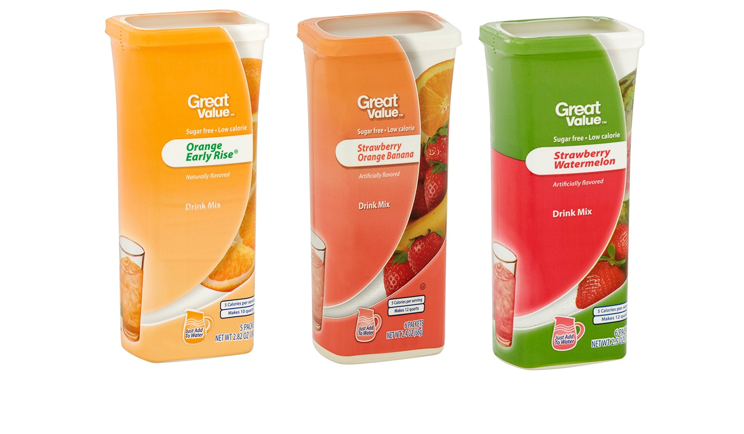 Getgal Great Value front packaging showing three canisters and flavors for easy selection