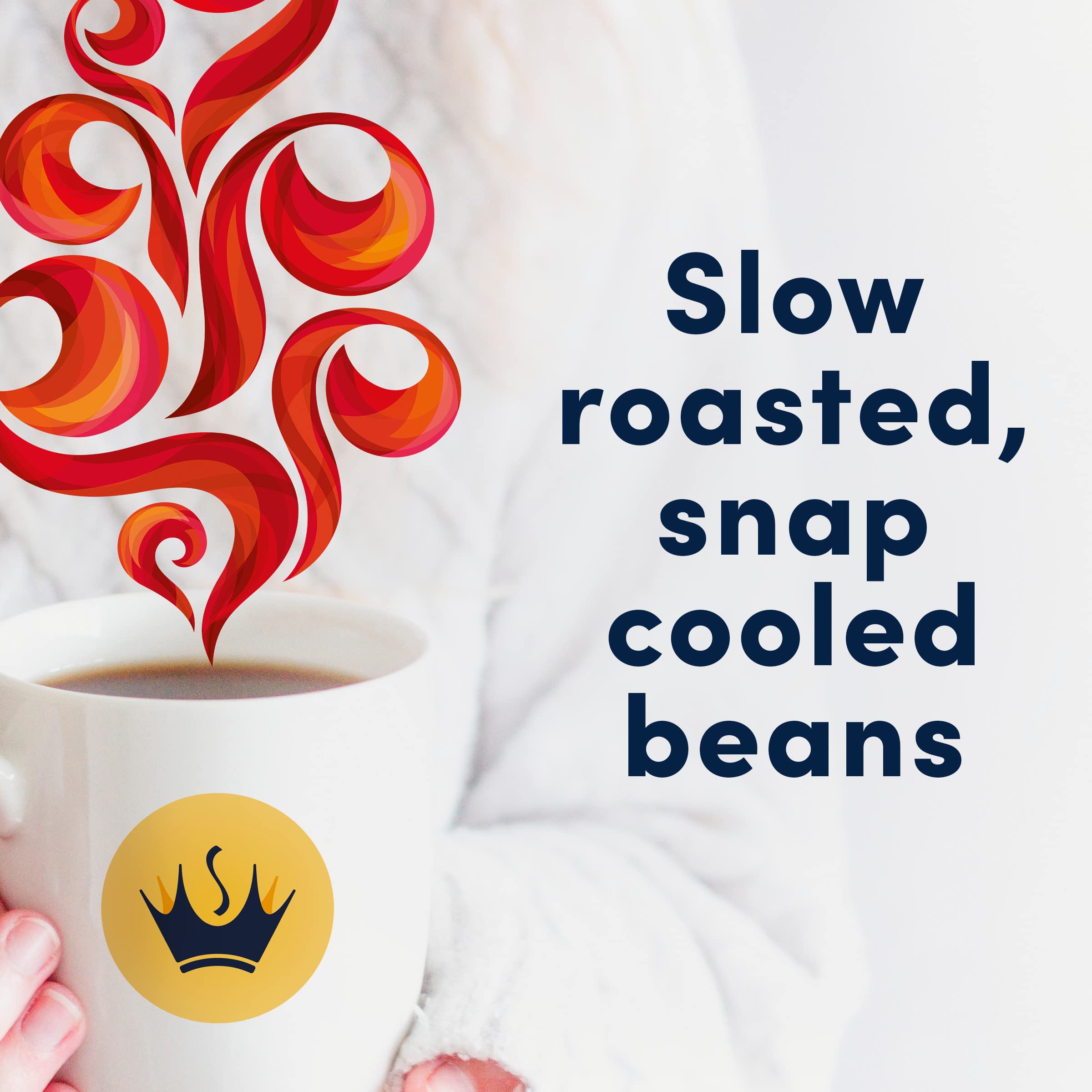 Cup of Gevalia decaf on counter offering smooth taste for everyday enjoyment