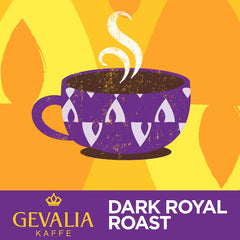 Freshly brewed cup from Gevalia K-Cup pouring with rich crema