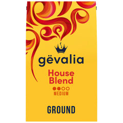 Gevalia front of bag showing brand and medium roast, ensures recognizable quality