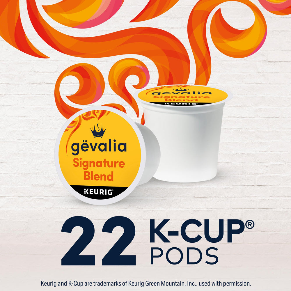 Gevalia box held in hand for scale showing compact 22-count size