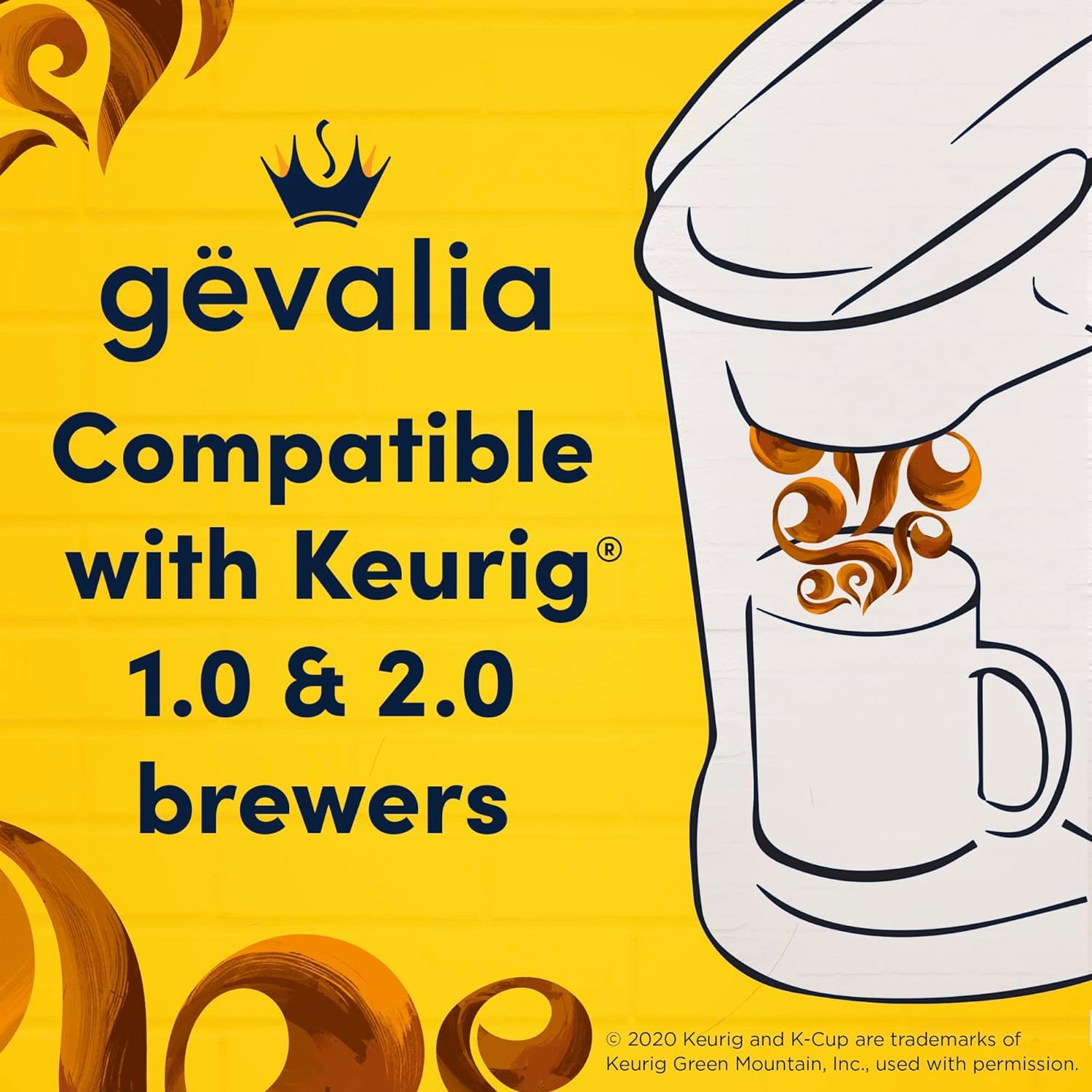 Gevalia scale comparison with hand showing single-serve size