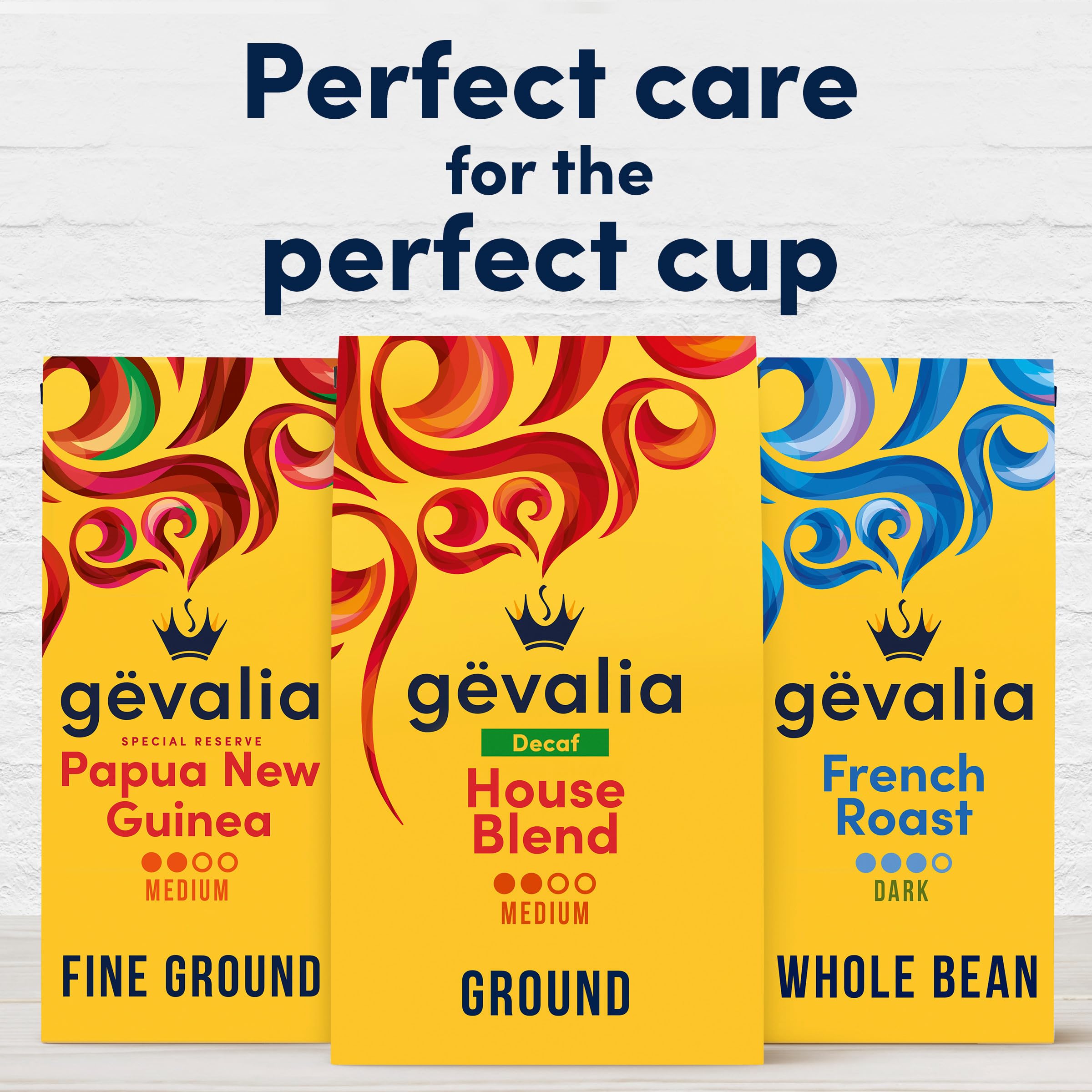 Scooping Gevalia grounds on a scale for precise brewing and consistent flavor