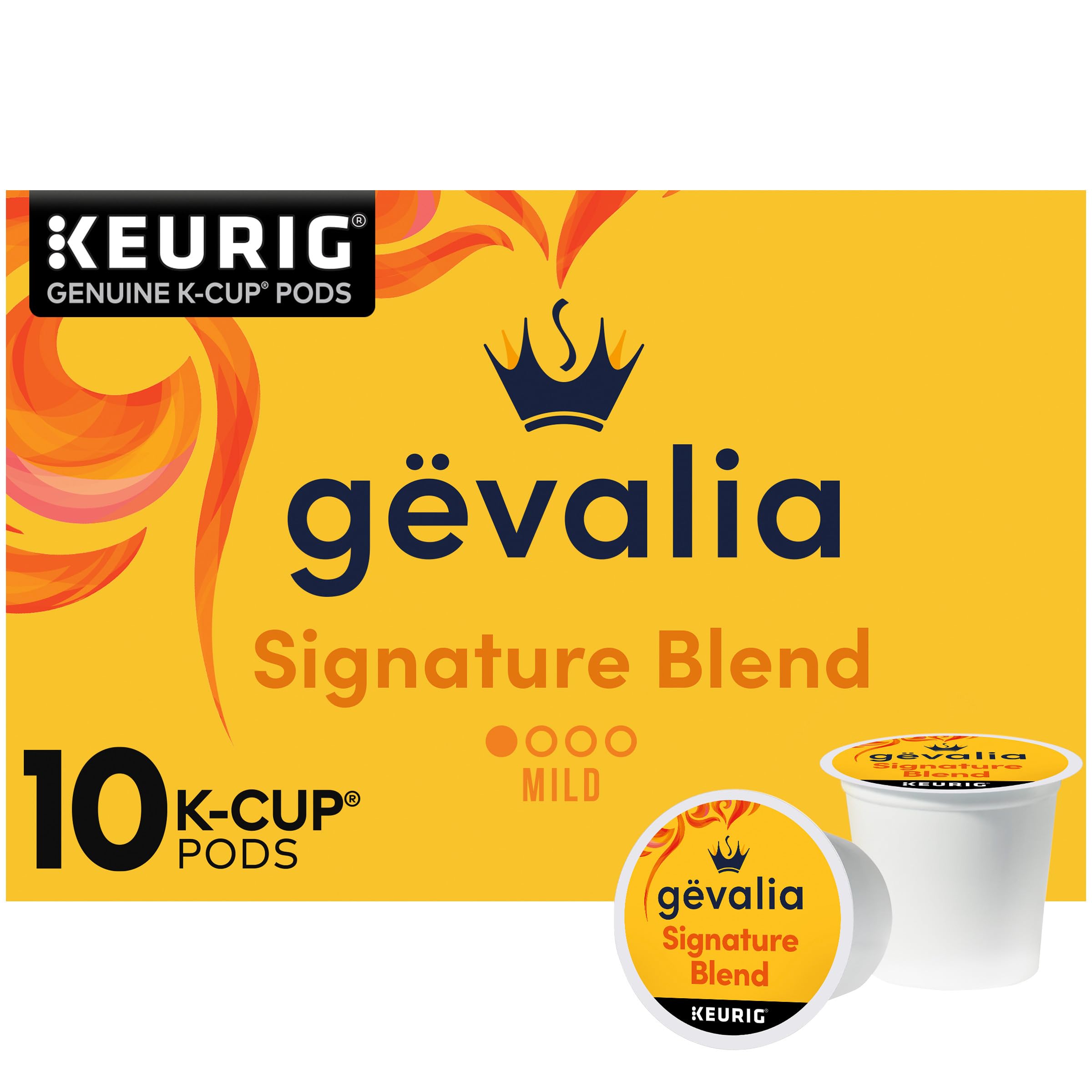 Gevalia signature blend front box showcasing brand and mild roast aroma
