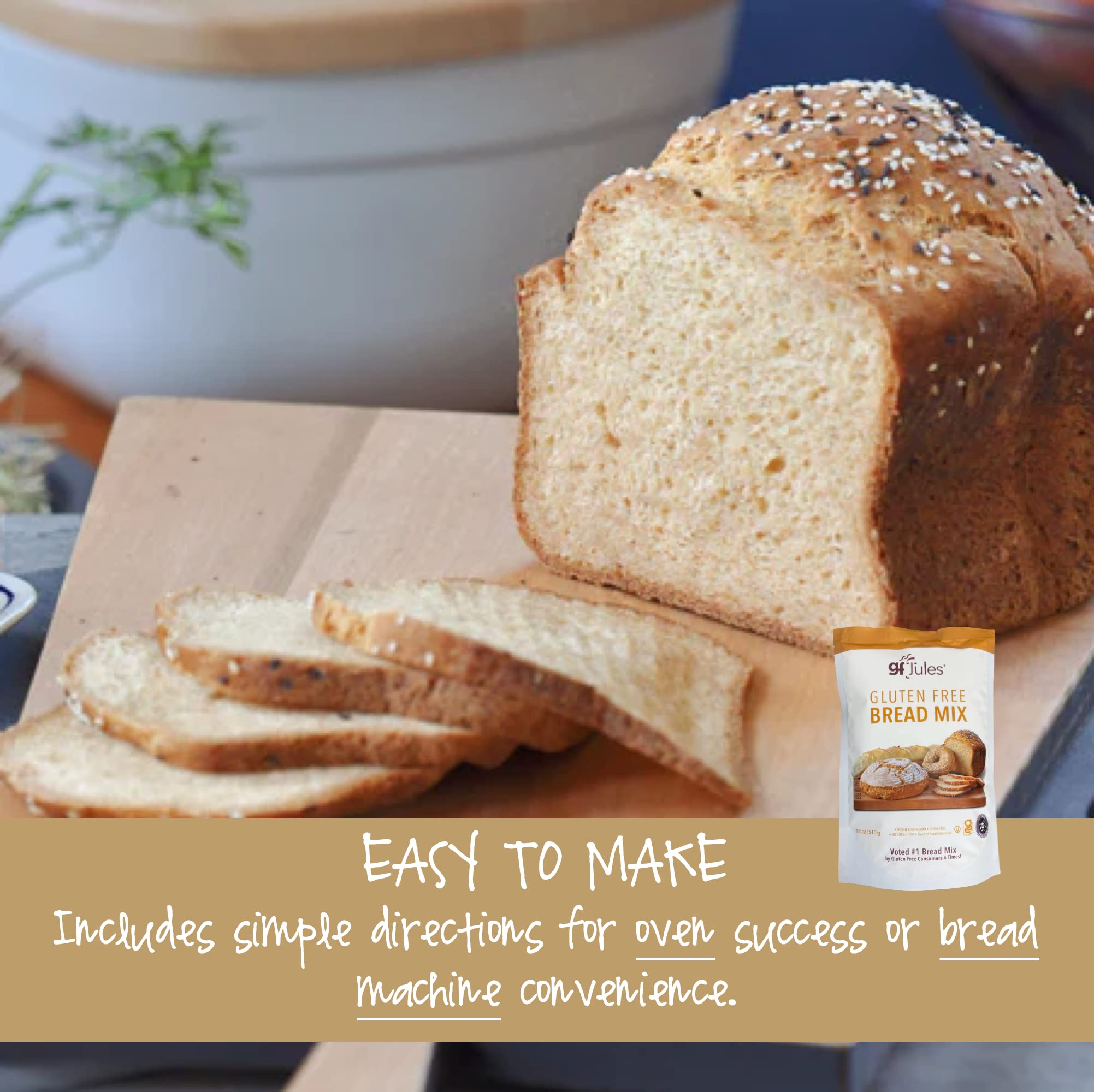 gfJules open bag with measured ingredients demonstrating how simple it is to mix