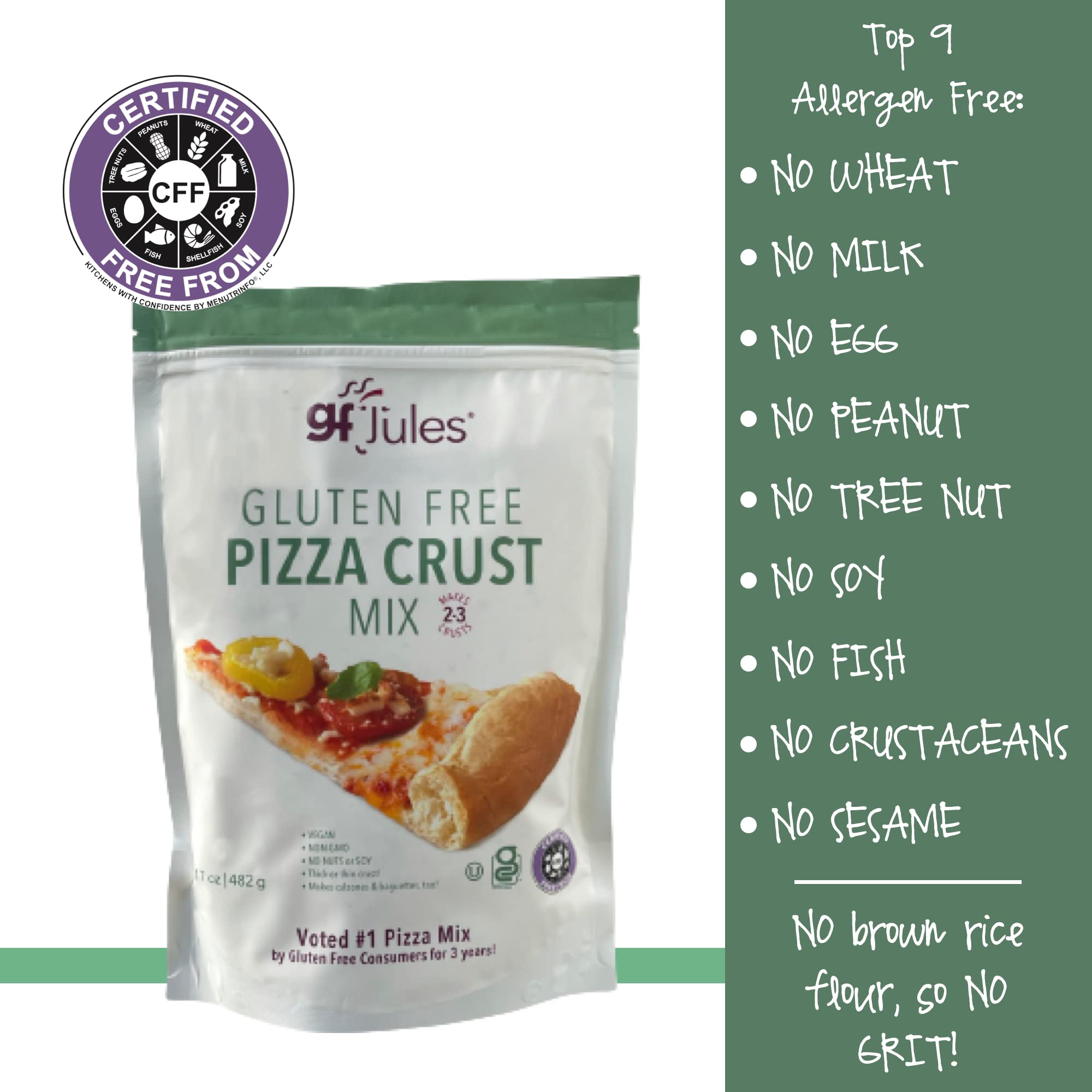 gfJules baked deep-dish pizza demonstrating sturdy, cheesy slice