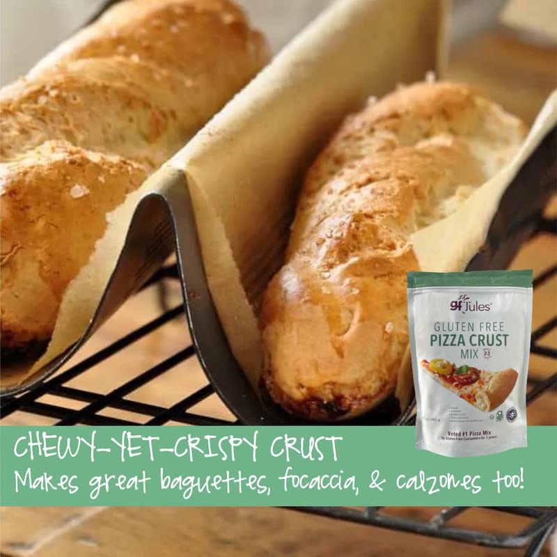 gfJules pouch label close-up showing gluten-free and allergen certifications