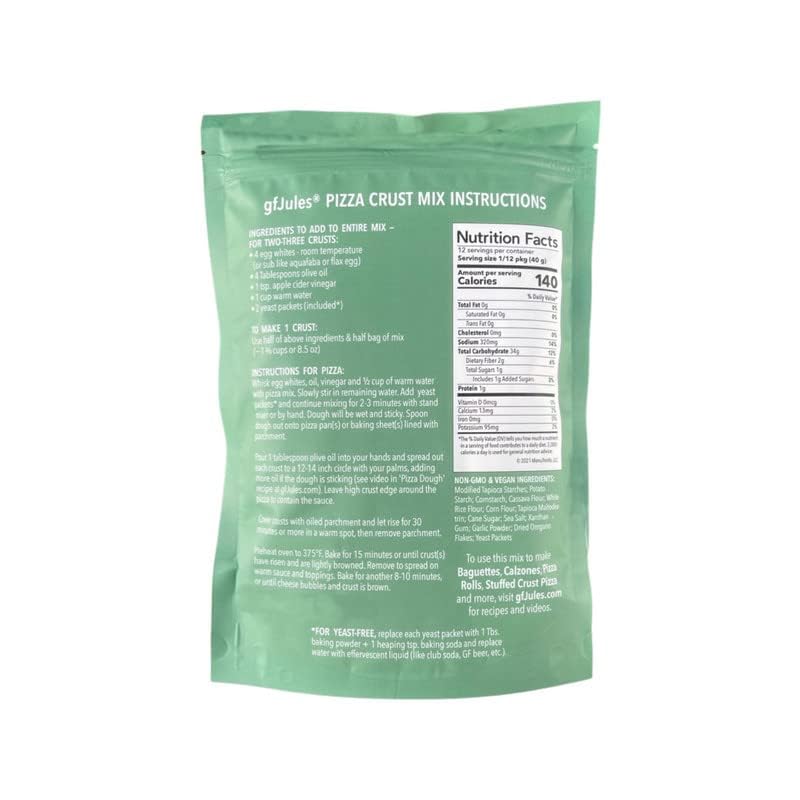 gfJules open pouch with dry mix visible and easy prep shown