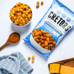 G.H. Cretors close-up label highlighting ingredients and certifications for informed buyers