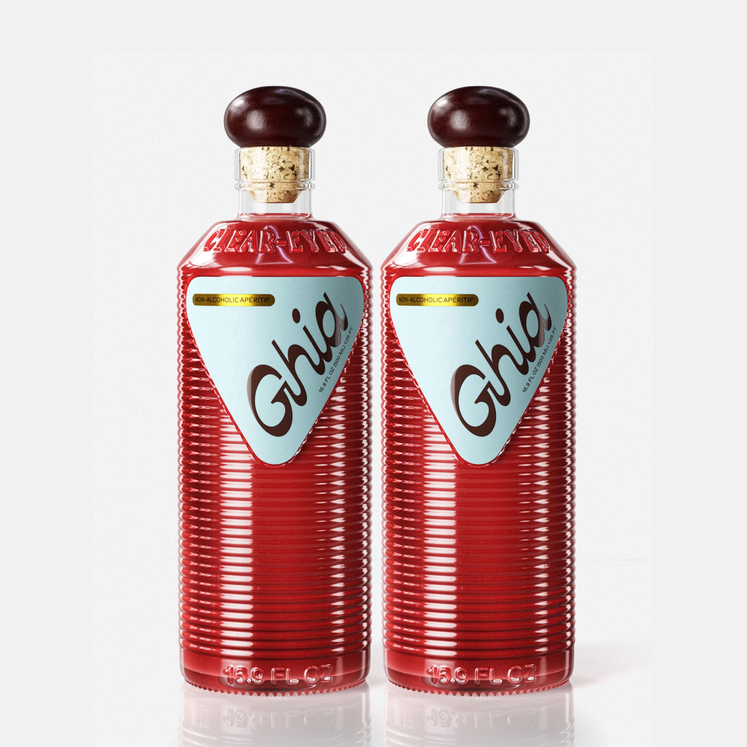 Ghia bottle front view shows packaging and bold apéritif design, ideal for mixing