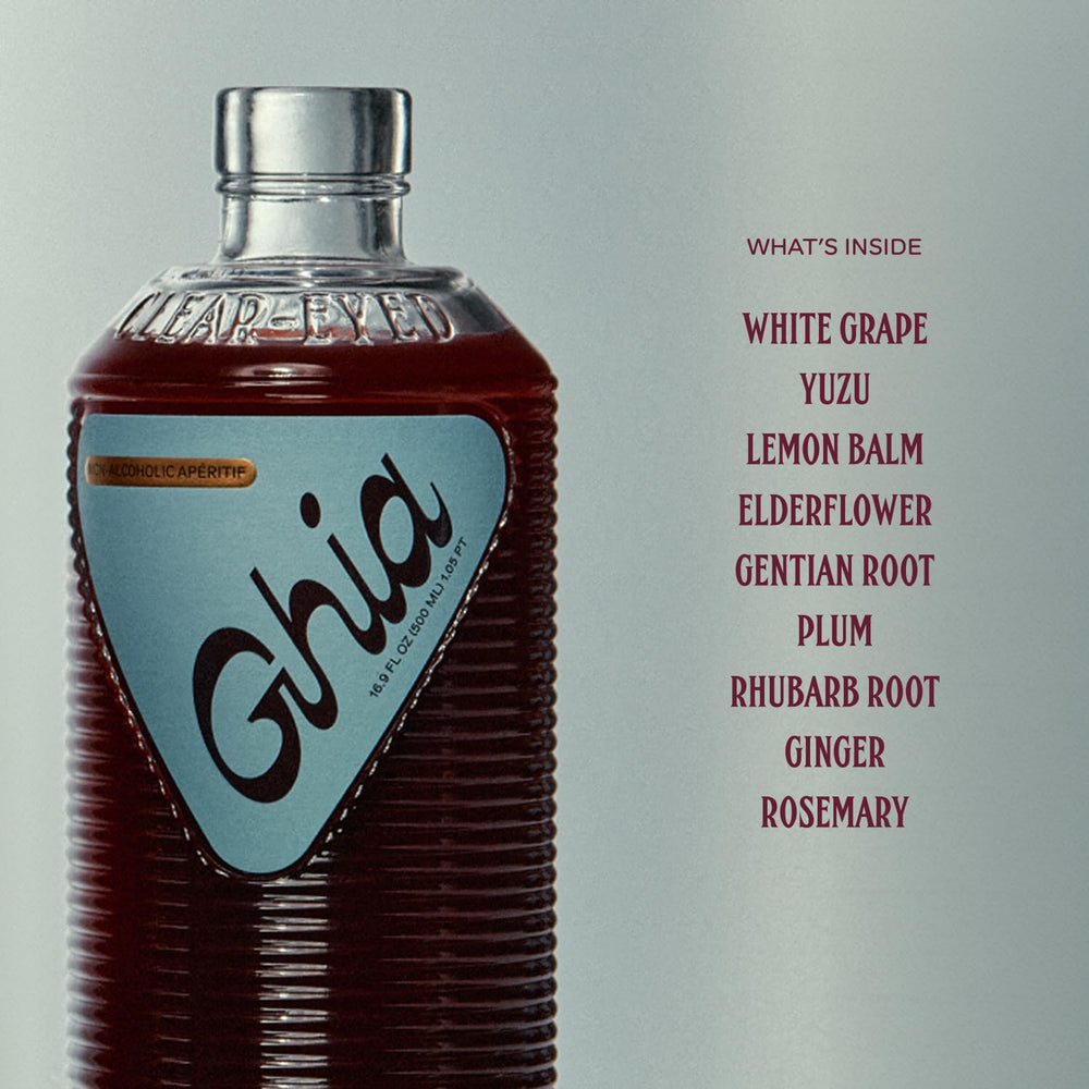 Ghia bottle styled on a kitchen counter suggesting easy at-home entertaining