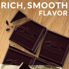 Ghirardelli chopped chocolate in a bowl ready for mixing into batter