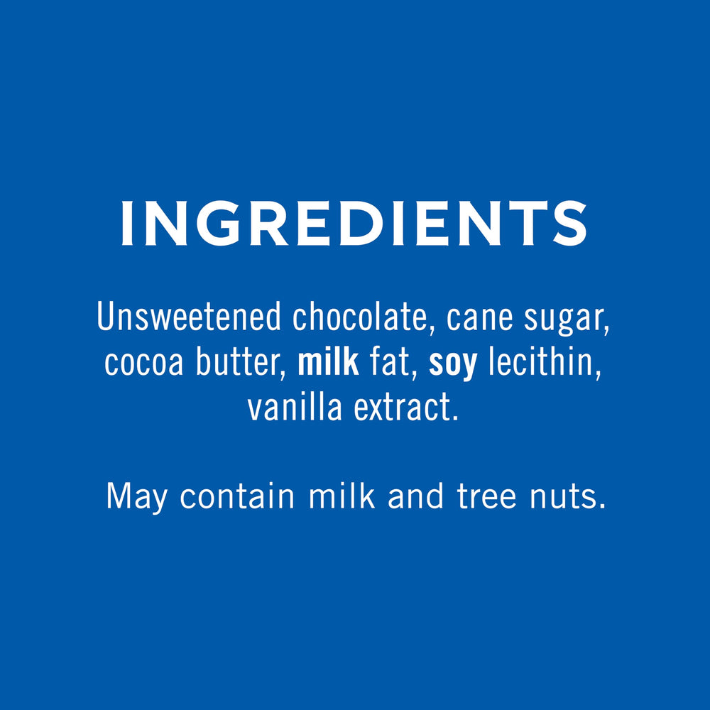 Ghirardelli product label with kosher mark and cocoa origin details