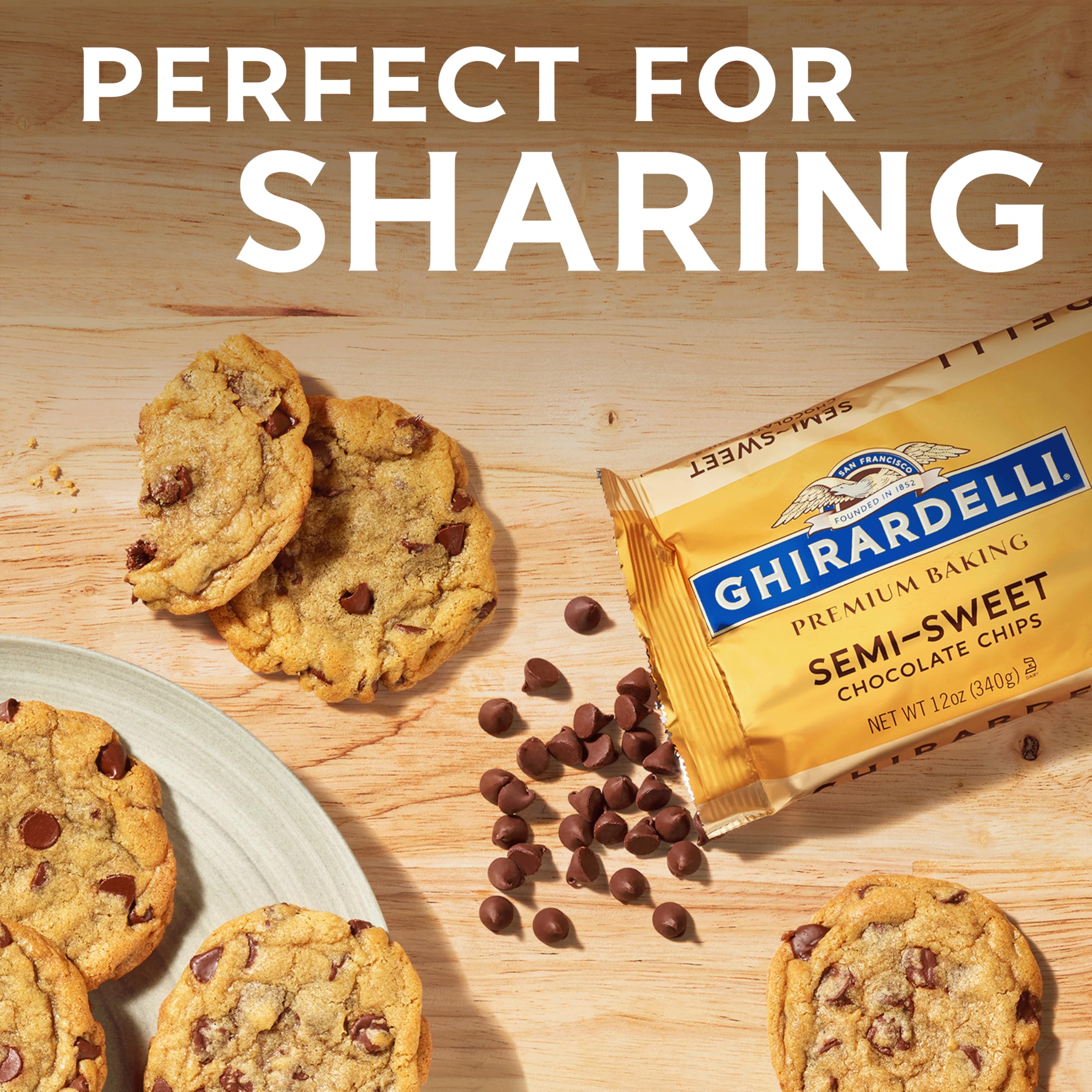 GHIRARDELLI melted chips as ganache demonstrating glossy finish and easy spreading
