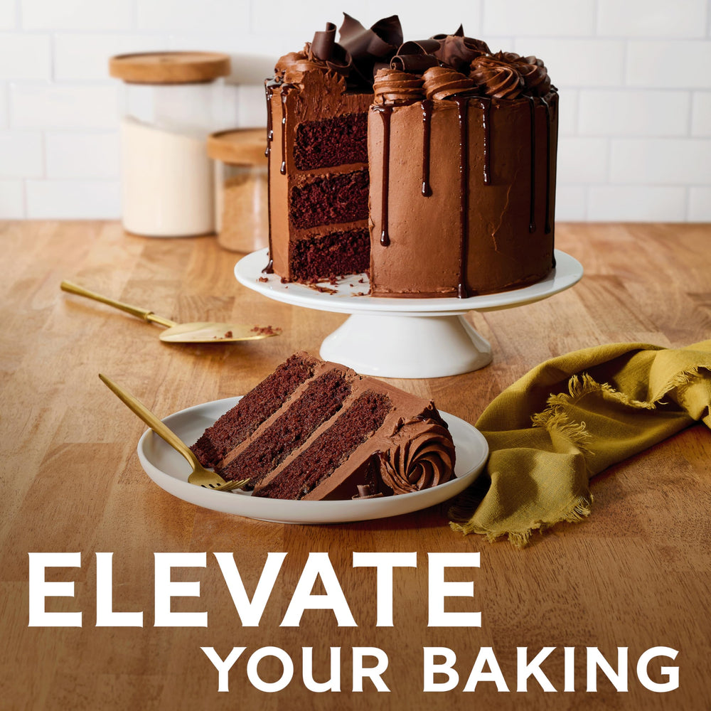 Ghirardelli chocolate melting in a double boiler for glossy ganache