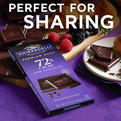 Ghirardelli bar paired with coffee to enhance flavor and tasting experience