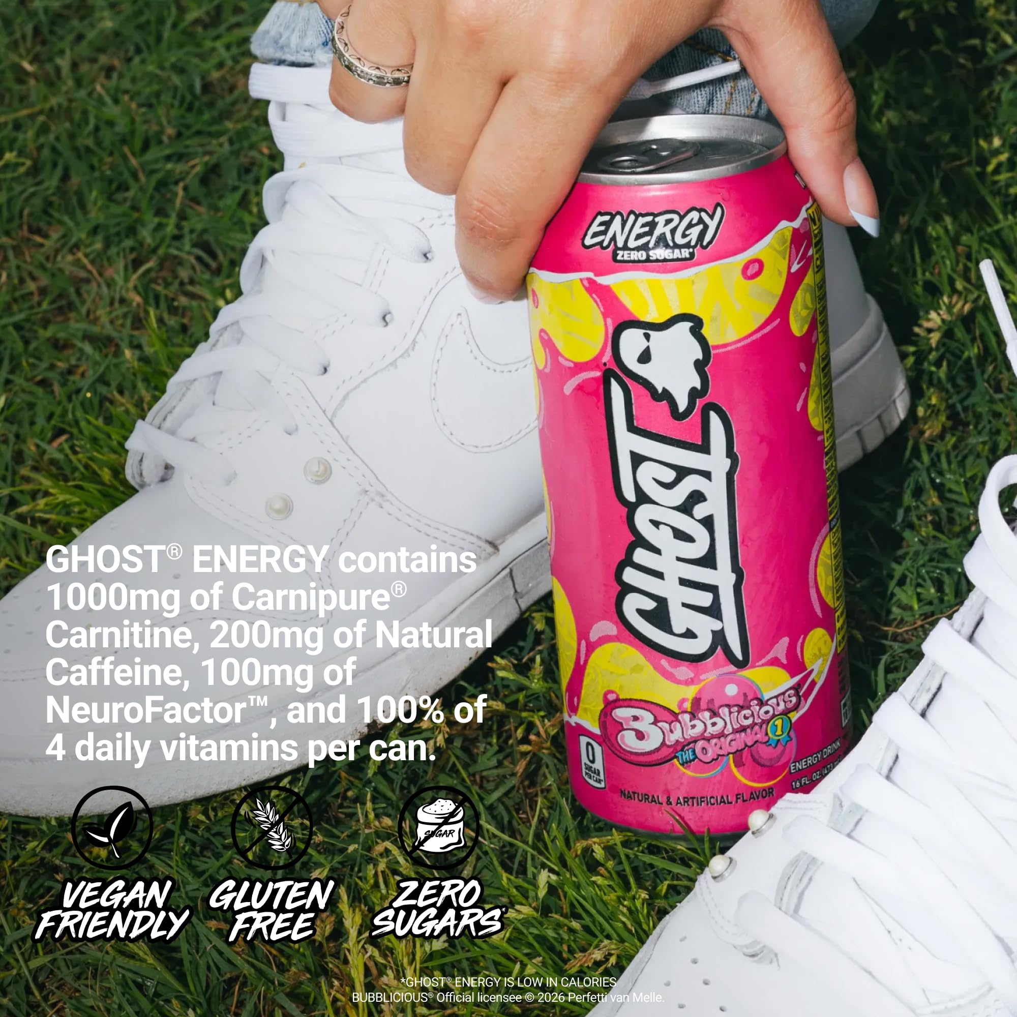GHOST ingredient panel close view highlighting disclosed nootropic doses for informed choice