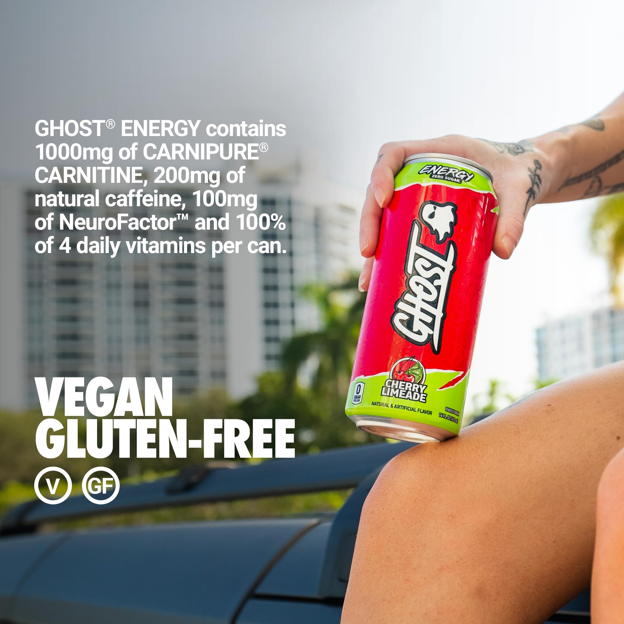 GHOST can in hand showing scale and portability for on-the-go convenience