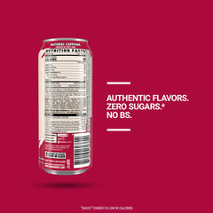 GHOST Raspberry Cream open can being poured to show color and texture