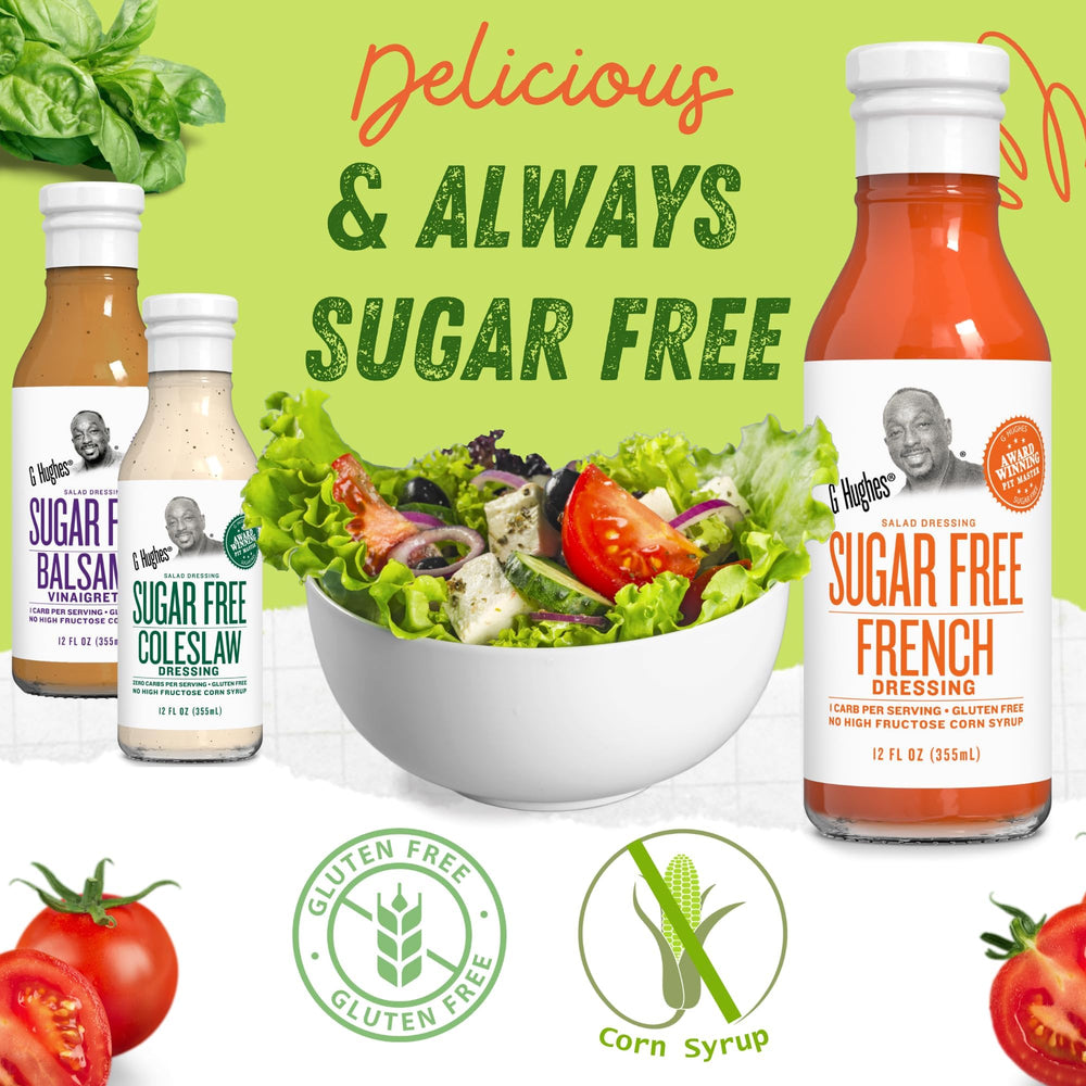 G Hughes dressed salad lifestyle image showing fresh greens and appetite appeal