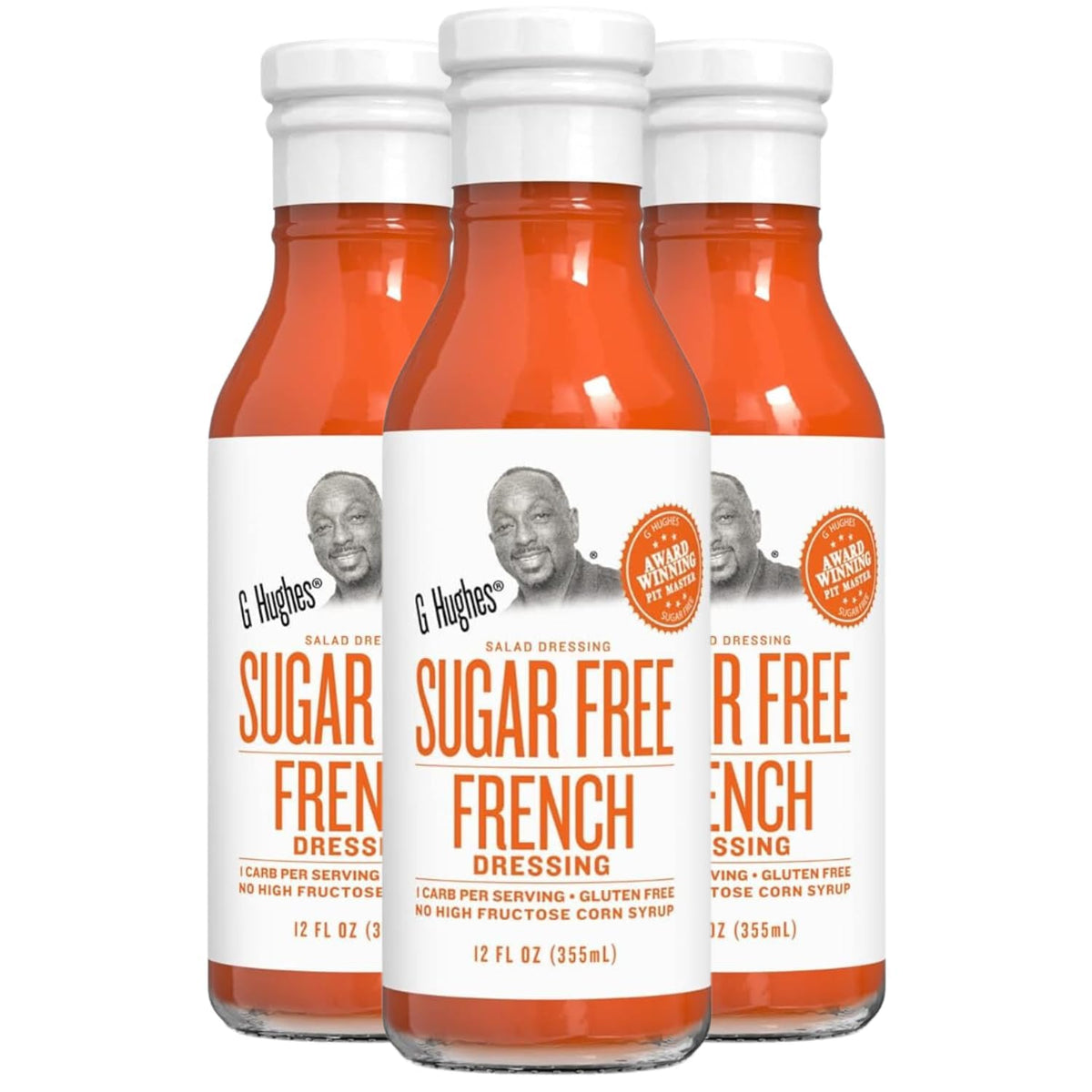 G Hughes front packaging showing three bottles and clear product benefit