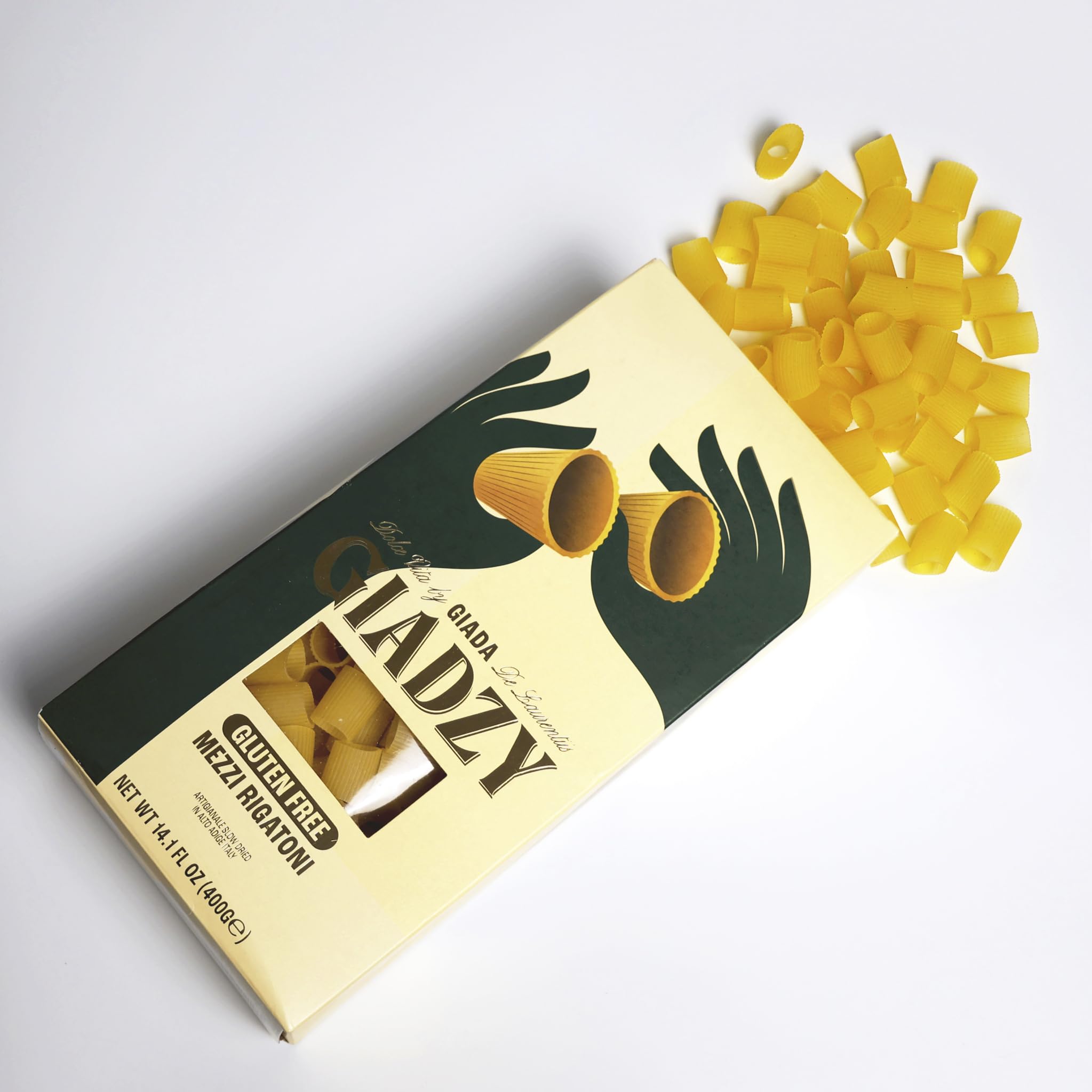 Giadzy pasta served in bowl plated to show texture and enjoyable presentation