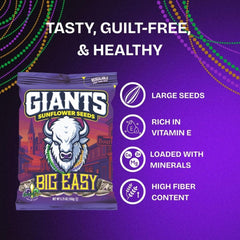 GIANTS open resealable bag in hand for convenient on-the-go snacking
