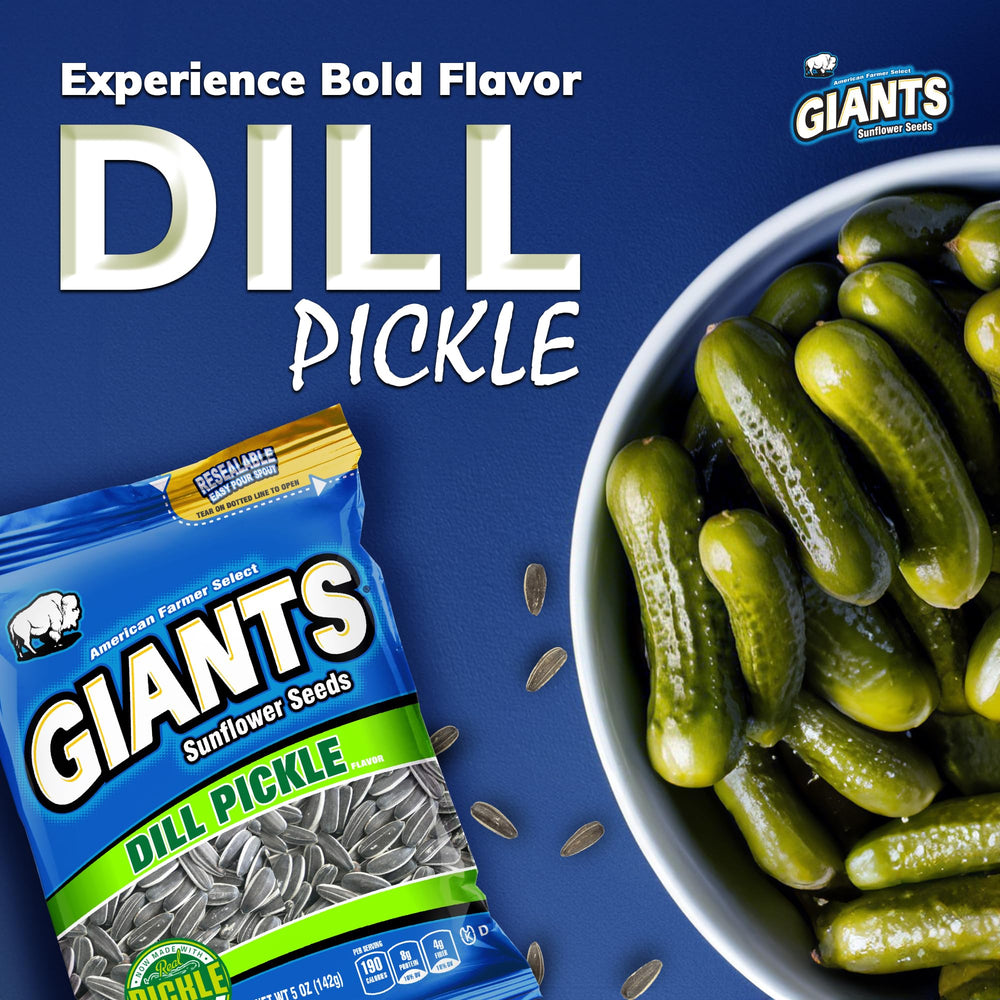 GIANTS bowl serving of dill pickle seeds ideal for sharing and snacking