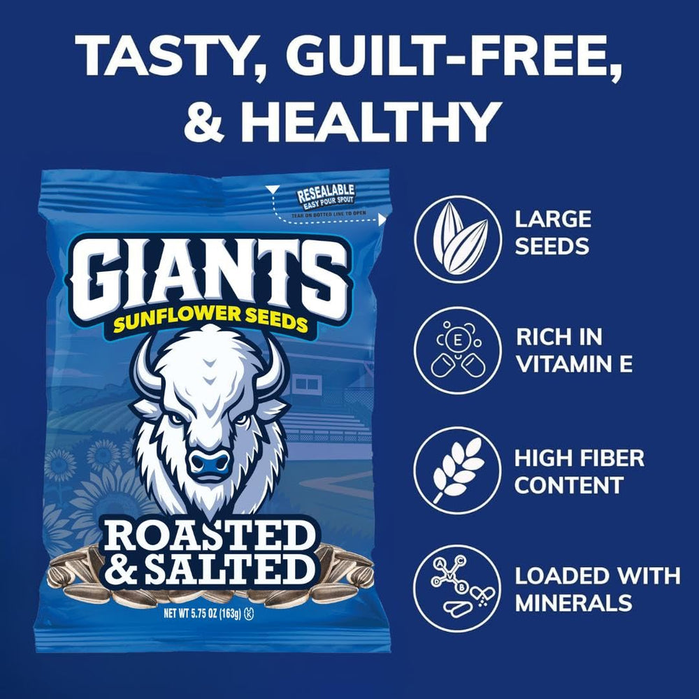 GIANTS seeds enjoyed outdoors showing portable snack ideal for activities