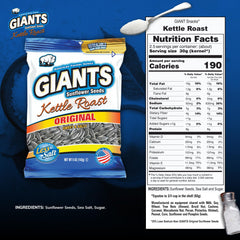 GIANTS open resealable bag displaying fresh kernels and easy storage benefit