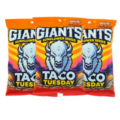 GIANTS front packaging showing taco seasoning and resealable bag benefits