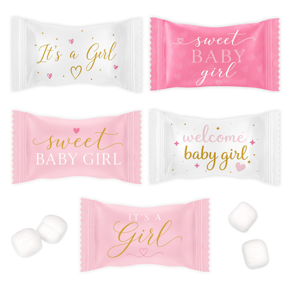 Gift Boutique bag front packaging showing pastel pink and white mints and branding for event-ready appeal