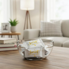 Gift Boutique bowl of buttermints on table for easy guest access benefit