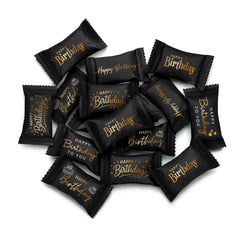 Gift Boutique individual wrappers closeup highlighting black and gold design and freshness
