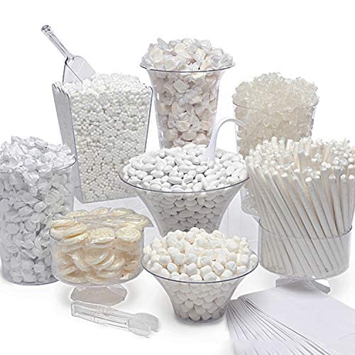 Gift Boutique reception candy station with mints integrated into dessert table decor