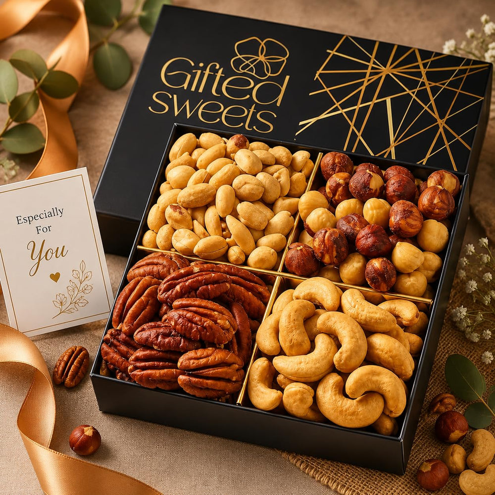 Gifted Sweets hazelnuts close-up displaying toasted filbert aroma and premium quality
