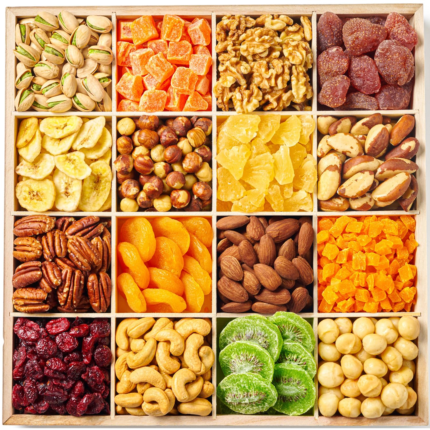 Gifted Sweets overhead layout of all 16 items highlights variety and balanced assortment