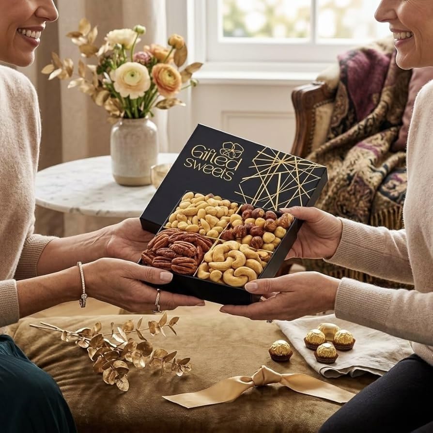 Gifted Sweets serving tray in use on table, convenient presentation for entertaining