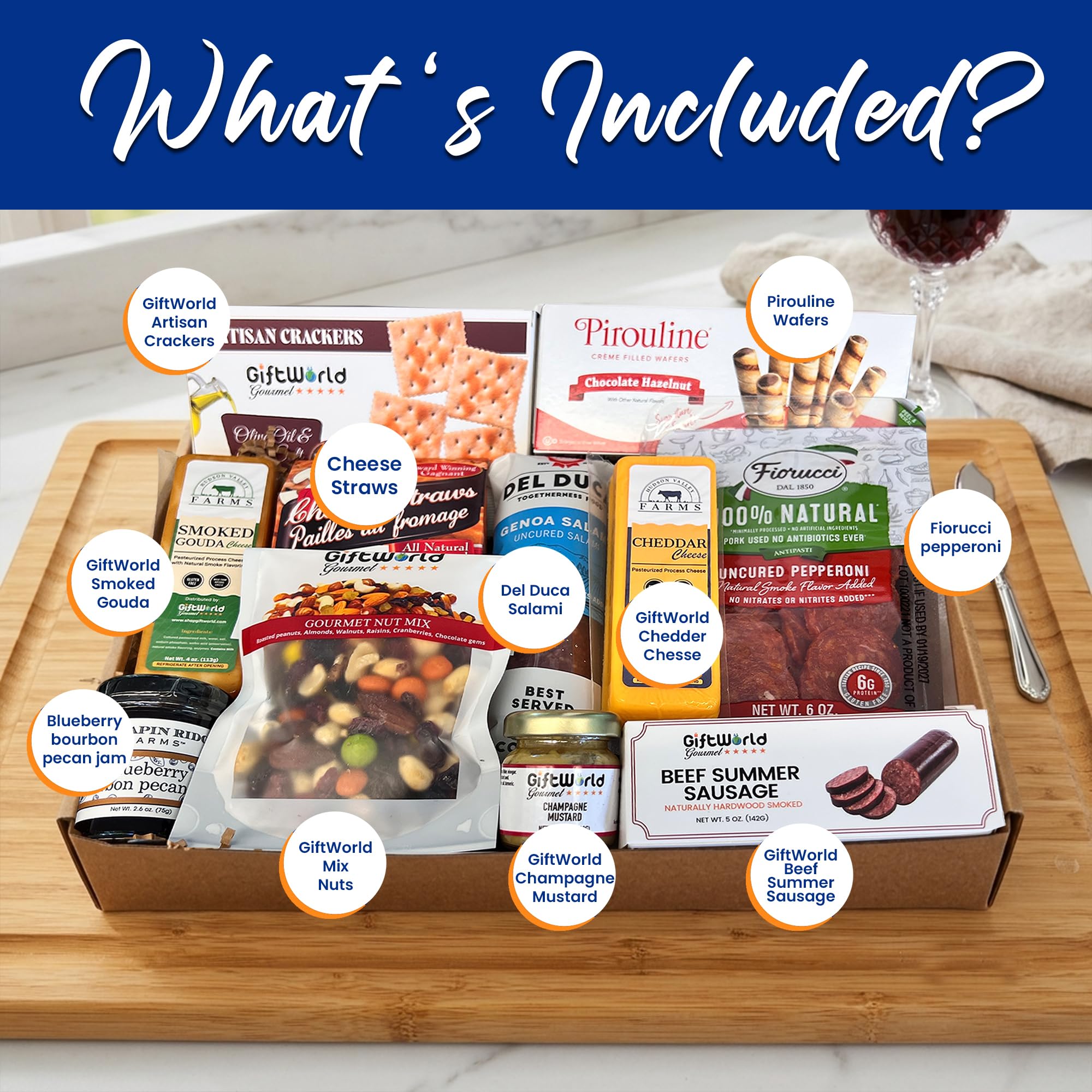 GiftWorld cheese close-up highlighting creamy and aged textures for variety