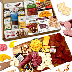 GiftWorld deluxe basket front packaging showing polished gifting appeal