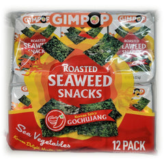Gim Pop sheet in hand showing thin scale and portable, low-calorie snack benefit