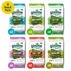 gimMe sealed single pack closeup highlighting crisp roasted seaweed texture