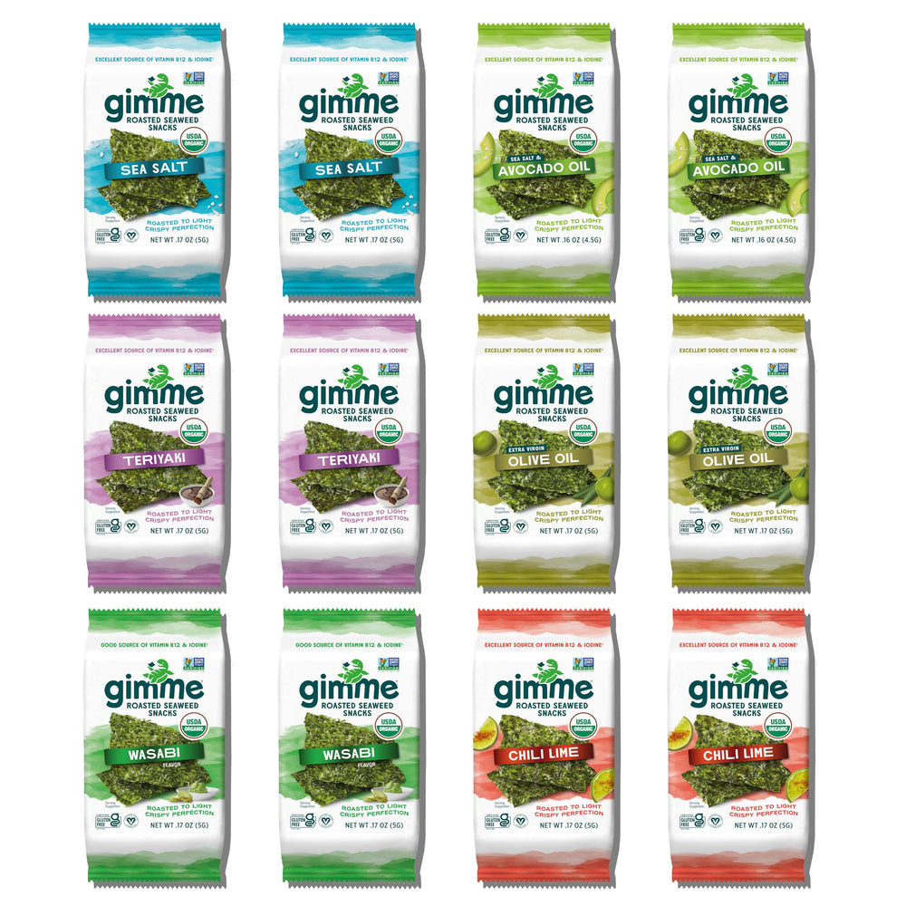 gimMe front packaging showing variety pack and easy grab-and-go convenience