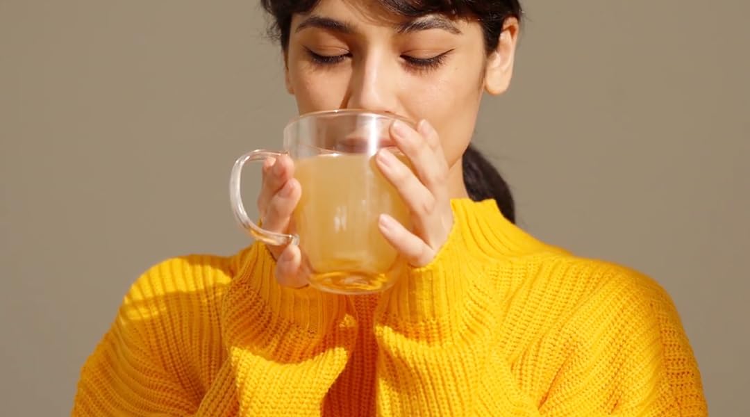 Ginger Bee stirred into hot cup, demonstrates quick soothing hot drink