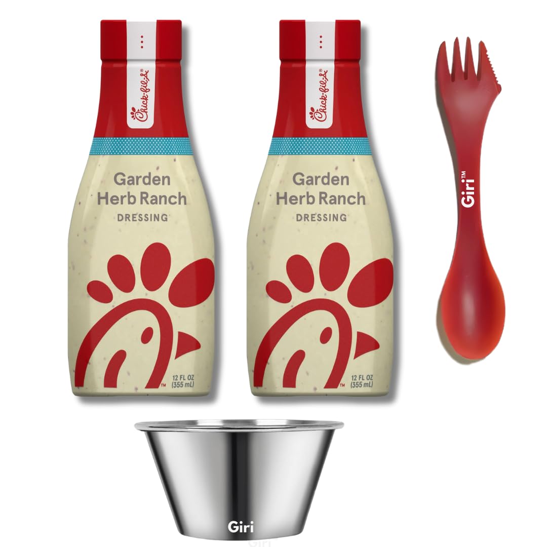 Giri Chick-fil-A front packaging showing two 12 oz bottles and accessories benefiting meal prep