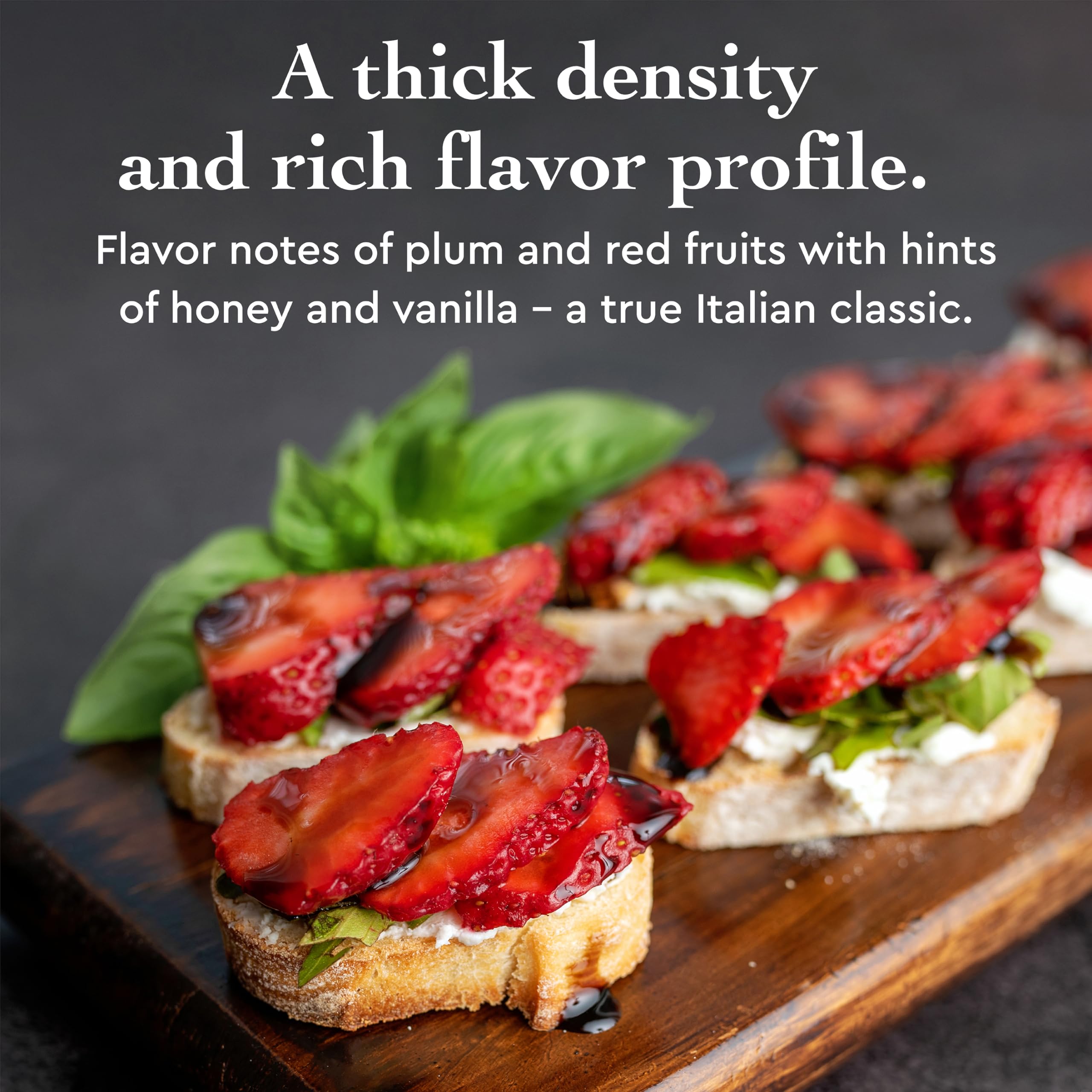 Giusti balsamic drizzled on salad demonstrating brightened flavors