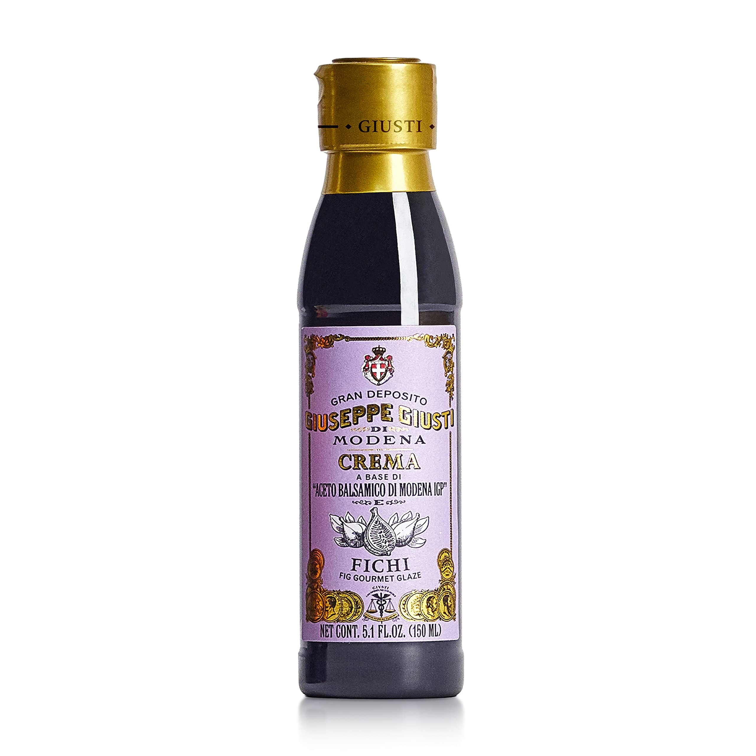 Giusti front bottle showing elegant packaging and premium Italian origin benefit