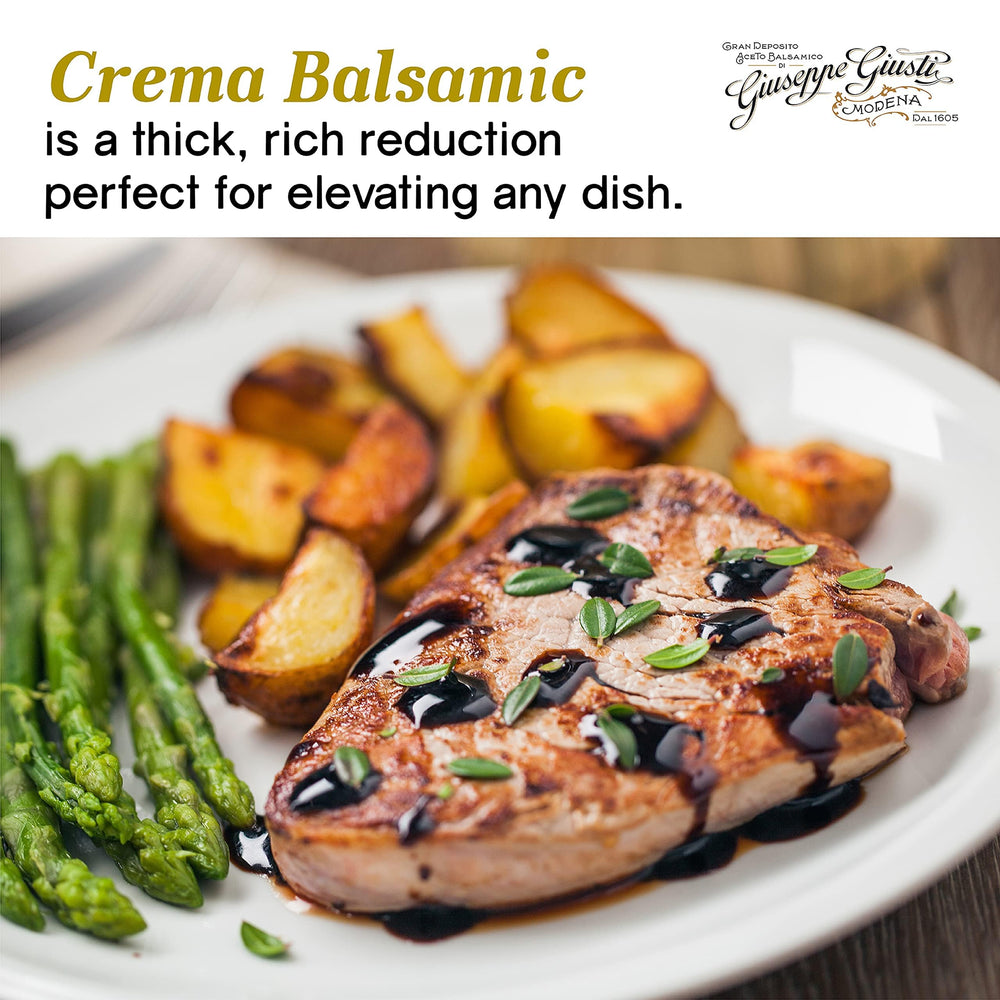 Giusti glaze drizzled on cheese board enhancing pairing and flavor benefit