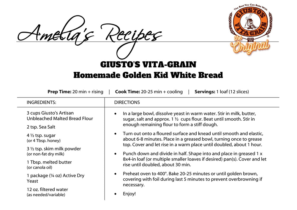 Giusto's Vita-Grain in a kitchen setup, showing practical use and artisan baking results