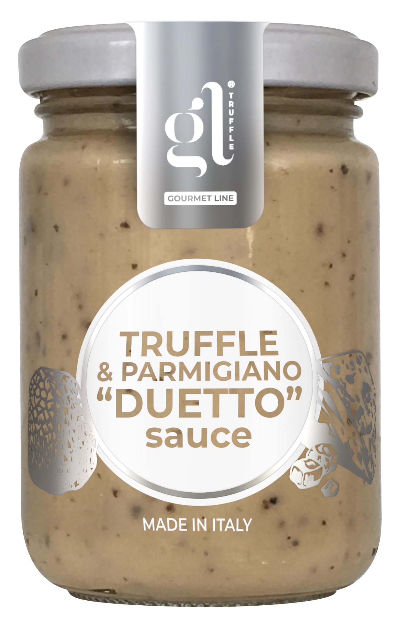 GL TRUFFLE GOURMET LINE front jar view showcasing premium Italian packaging and quality